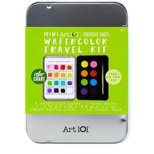 Art 101 Creative Tools Watercolor Painting Set for Children to Adults in Tin